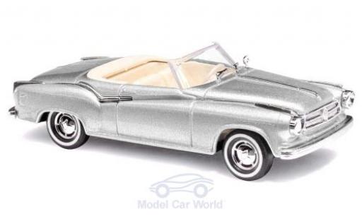 Modelauto Borgward Isabella cabriolet grijs 1958 1/87 Busch