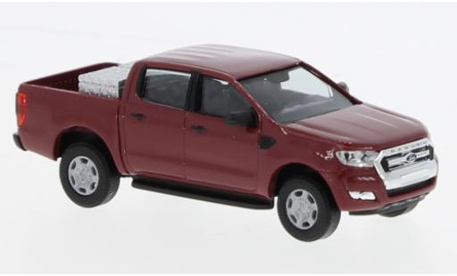 Modelauto Ford Ranger Pickup rood 2016 1/87 Busch
