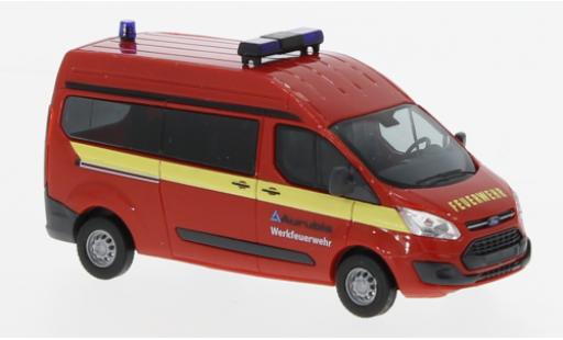 Modelauto Ford Transit Bus Douane toit sur&Atilde;&copy;lev&Atilde;&copy; Werkbrandweer Aurubis 2012 1/87 Busch