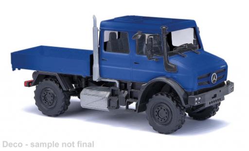 Modelauto Mercedes Unimog U300-U5023 U 5023 cabine double blauw 2013 1/87 Busch