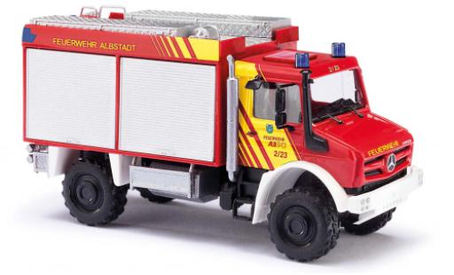 Modelauto Mercedes Unimog U300-U5023 U 5023 brandweer Albstadt 2014 1/87 Busch