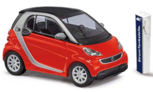 Modelauto Smart ForTwo Electric Drive rood 2012 1/87 Busch