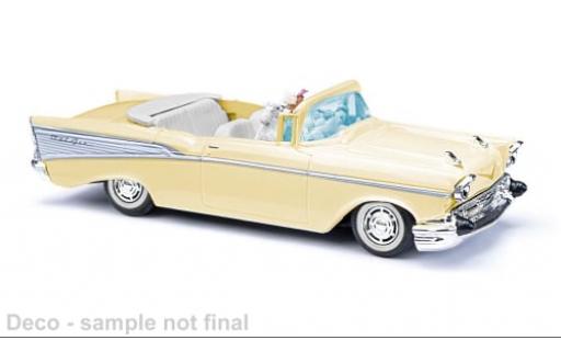 Modelauto Chevrolet Bel Air Convertible Cabriolet beige 1957 1/87 Busch