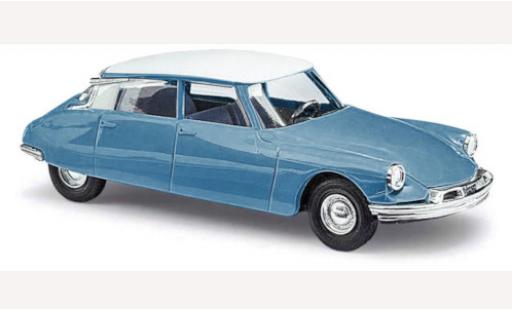 Modelauto Citroen DS 19 blauw/wit 1968 1/87 Busch