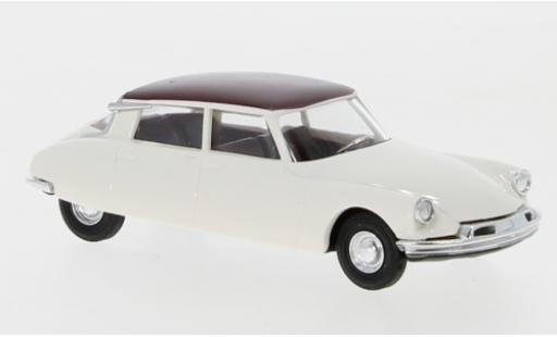 Modelauto Citroen DS 19 wit/rood 1/87 Busch