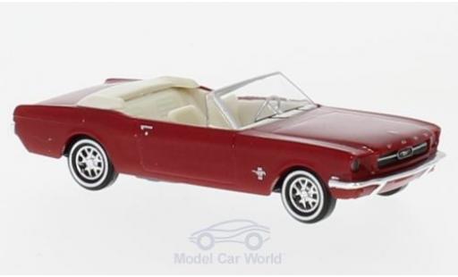 Modelauto Ford Mustang Convertible Cabrio metallic rood 1964 1/87 Busch