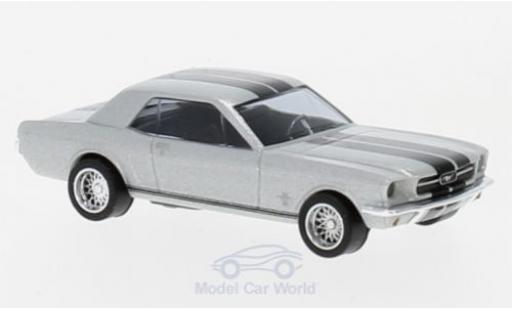 Modelauto Ford Mustang Hardtop Coupe grijs/zwart 1964 1/87 Busch