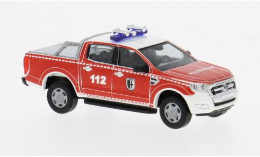 Modelauto Ford Ranger Emergency 2016 Brandweer Datteln 1/87 Busch