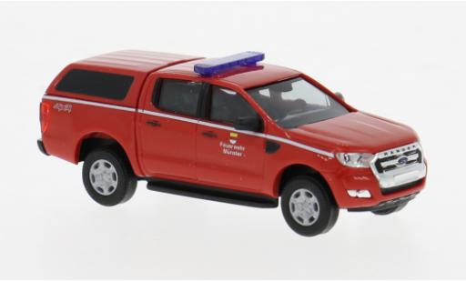 Modelauto Ford Ranger Emergency 2016 Brandweer M&Atilde;&frac14;nster 1/87 Busch
