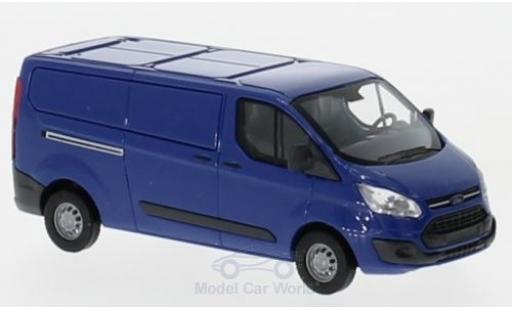 Modelauto Ford Transit Custom bestelwagen blauw 2012 1/87 Busch