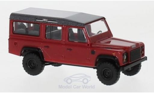Modelauto Land Rover Defender Base metallic rood/metallic grijs 1983 1/87 Busch