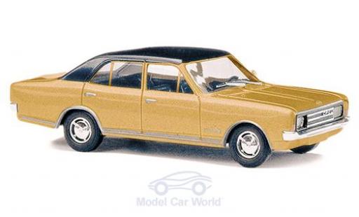 Modelauto Opel Rekord C gold/zwart 1966 1/87 Busch