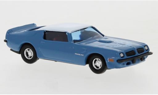 Modelauto Pontiac Firebird 1974 Trans Am blauw/wit 1/87 Busch