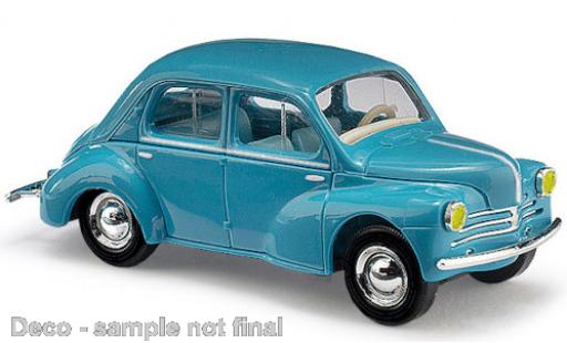 Modelauto Renault 4CV Base CV blauw 1958 met geelen Scheinwerfern 1/87 Busch
