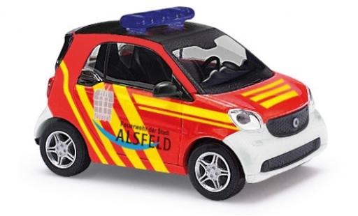 Modelauto Smart ForTwo Livree Flotte Brandweer Alsfeld 2014 1/87 Busch