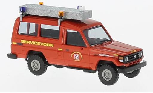 Modelauto Toyota Land Cruiser 70 HZJ 78 rood Falck 1985 1/87 Busch