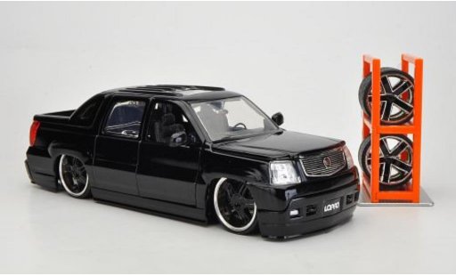 Cadillac Escalade tuning 1/24 Jada Toys EXT zwart 2002 modelauto