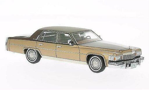 Cadillac Fleetwood Brougham 1/43 Matrix bruin 1978 modelauto