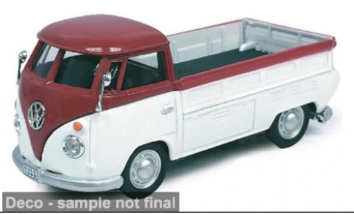 Modelauto Volkswagen T1 Base Pick Up wit/rood 1/43 Cararama
