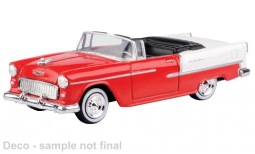 Modelauto Chevrolet Bel Air Coupe rood/wit 1955 1/43 Motormax