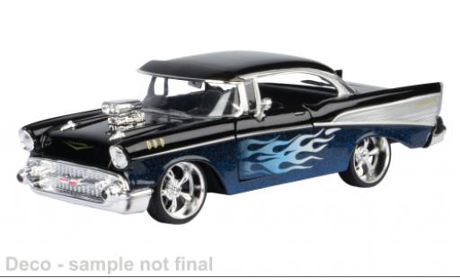 Modelauto Chevrolet Bel Air Coupe zwart/blauw 1957 1/24 Motormax