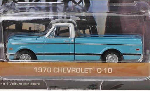 Chevrolet C-10 Pickup 1/64 Greenlight blauw/wit Dallas - The TV Series 1970 modelauto