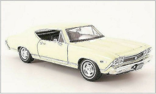 Chevrolet Chevelle SS 1/24 Welly 396 beige 1968 modelauto