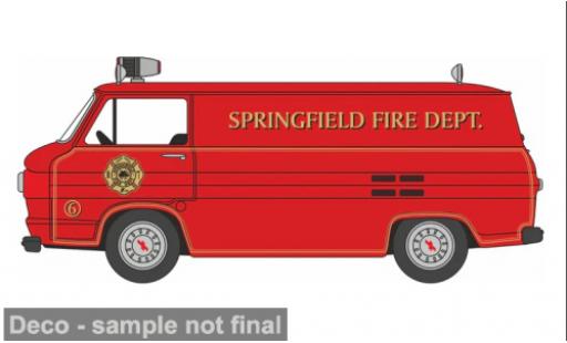 Modelauto Chevrolet Corvair pompiers 95 Corvan 1961 Springfield Fire Dept. 1/87 Oxford