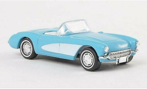 Chevrolet Corvette Convertible 1/87 Busch C1 C1 Cabriolet blauw/wit 1956 modelauto