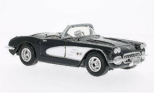 Chevrolet Corvette Convertible 1/24 Motormax C1 (C1) zwart/wit 1959 modelauto