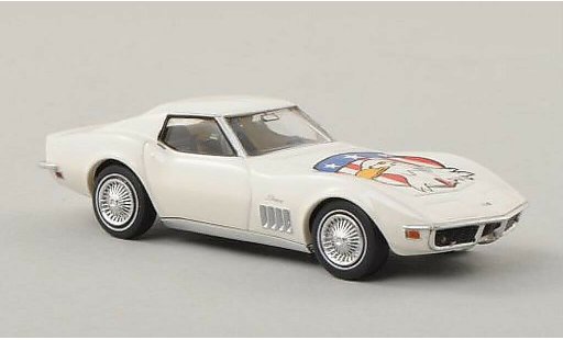 Chevrolet Corvette Coupe 1/87 Brekina C3 American Eagle wit met Dekor auf Motorhaube modelauto