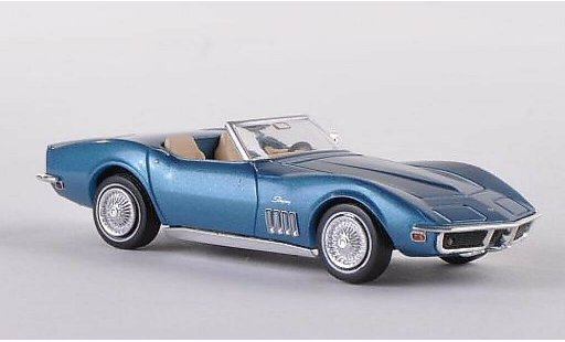 Chevrolet Corvette Convertible 1/87 Brekina C3 Cabriolet blauw modelauto