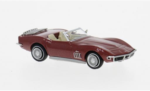 Modelauto Chevrolet Corvette Coupe C3 rood 1967 1/87 Brekina