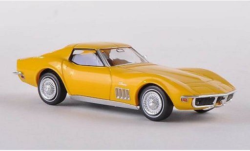 Chevrolet Corvette Coupe 1/87 Brekina C3 geel modelauto