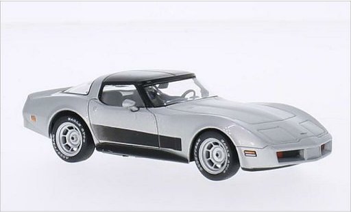 Chevrolet Corvette Coupe 1/43 WhiteBox C3 grijs 1980 modelauto