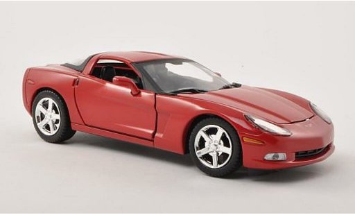 Chevrolet Corvette Coupe 1/24 Motormax C6 rood 2005 modelauto
