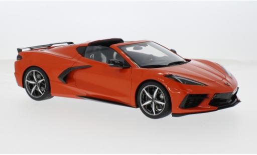 Modelauto Chevrolet Corvette Stingray (C8) Z51 oranje 1/18 AUTOart