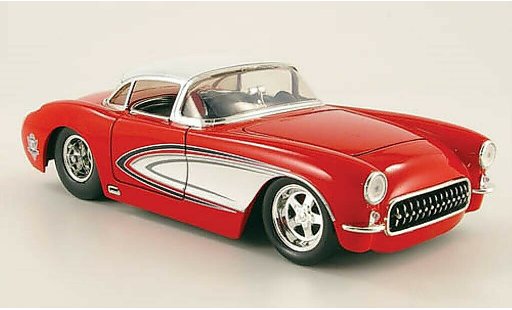 Chevrolet Corvette Convertible 1/24 Jada Toys C1 rood/wit 1957 modelauto