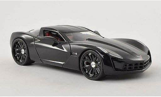 Chevrolet Corvette concept 1/24 Jada Toys C6 zwart 2009 modelauto