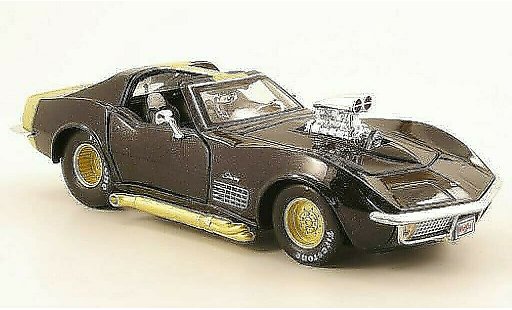 Chevrolet Corvette Coupe 1/24 Maisto C3 zwart/gold 1970 modelauto