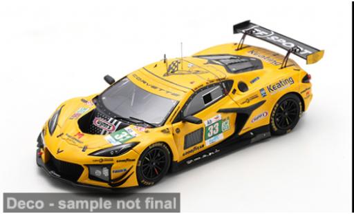 Modelauto Chevrolet Corvette Z06 GT3.R Le Mans 24h Le Mans 2025 TF Sport #33 B.Keating/J.Edgar 1/43 Spark
