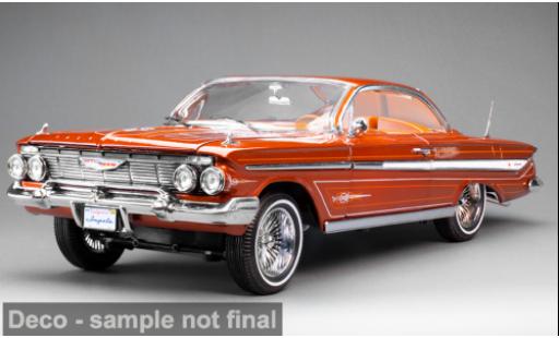 Modelauto Chevrolet Impala Convertible Cabriolet Lowrider oranje 1961 1/18 Sun Star