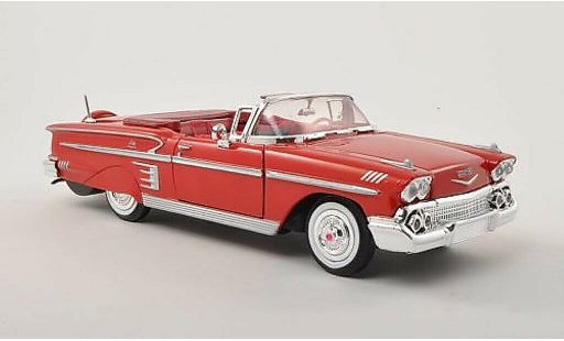 Chevrolet Impala Convertible 1/24 Motormax Cabriolet rood 1958 modelauto