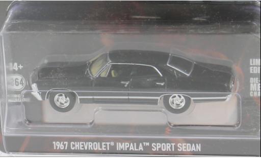 Modelauto Chevrolet Impala Sedan Sport zwart 1967 1/64 Greenlight