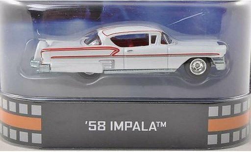 Chevrolet Impala SS 1/64 Hot Wheels wit/rood American Graffiti 1958 modelauto