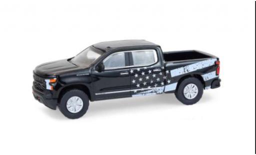 Modelauto Chevrolet Silverado pickup blauw/blauw 2023 1/64 Greenlight