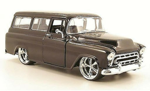 Chevrolet Suburban suv 1/24 Jada Toys zwart 1957 modelauto