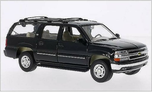 Chevrolet Suburban suv 1/24 Welly zwart 2001 modelauto