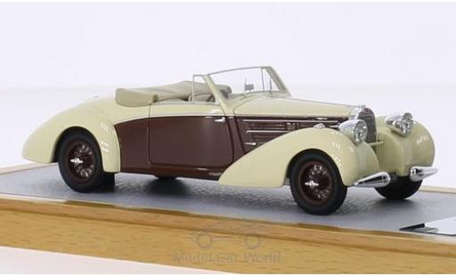 Modelauto Bugatti 57 Aravis Type C Letourner & Marchand beige/bruin RHD 1939 sn732 Maurice Chevalier 1/43 Chromes
