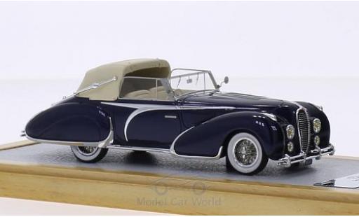Modelauto Delahaye 135 Cabriolet Figoni Falaschi blauw RHD 1948 El Glaoui sn800954 kap halb gesloten 1/43 Chromes